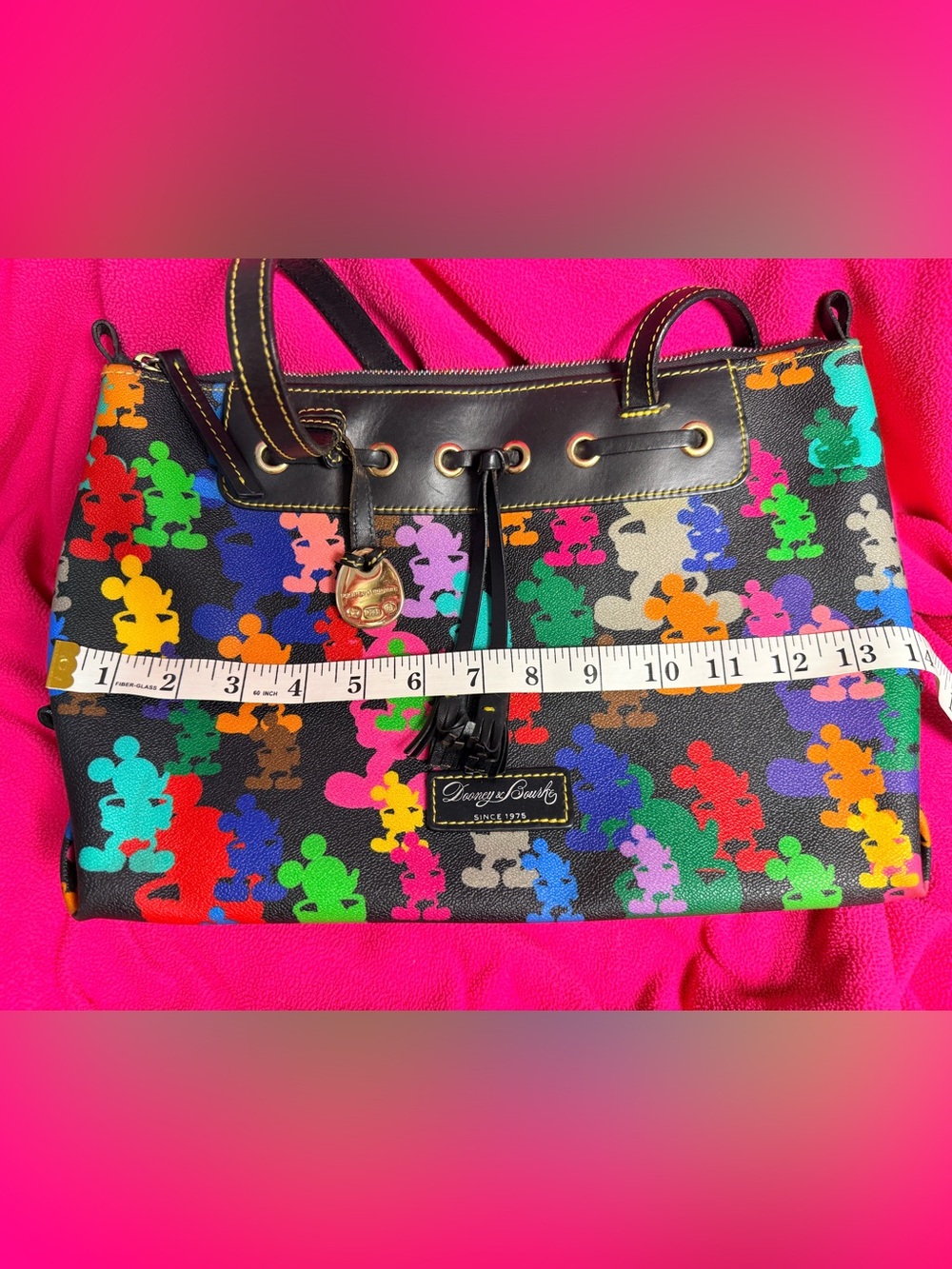 Dooney & Bourke Multicolor Mickey Silhouette Tote Bag - Picture 10 of 11